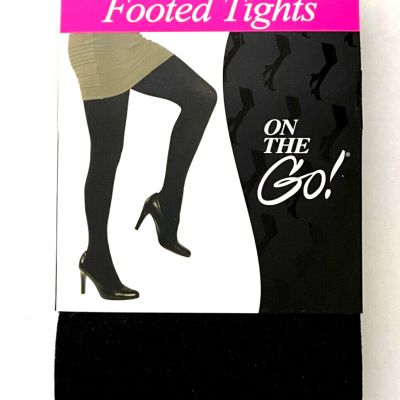 On The Go! Footed Tights Nylon/Spandex One Pair Size Large NIP