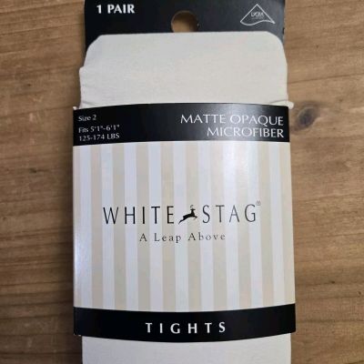 White Stag Opaque Microfiber Tights White Size 2