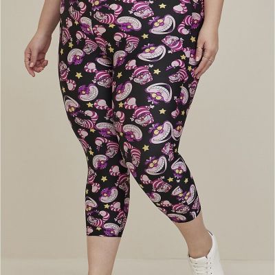 Torrid Disney Cheshire Cat Leggings Alice Wonderland Crop NWT New 6X