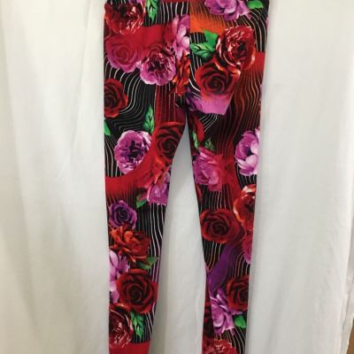 New No Boundaries Abstract Floral Sueded Ankle Leggings Junior Womens Many sizes