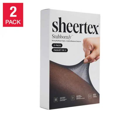 Sheertex Stubbornly Strong Ladies' Tights, 2-pack Ultra-Durable Reinforced toe