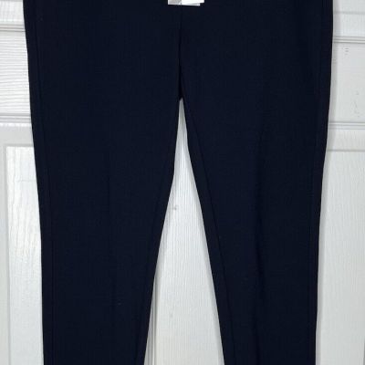 CHICO’S Size 4 Ink Navy Tailored Ponte Knit Pull-On Leggings Tall New! NWT!