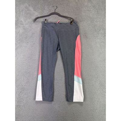 Athleta Leggings Women's Medium Grey Pink Cropped Yoga Workout Ladies