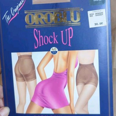 NEW Oroblu Shock Up Body Sculpture Lifter Tights Pantyhose Sz II Med Sand