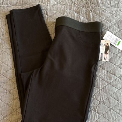 NWT Karen Kane Lifestyle Twill Leggings Size Large Black L83507