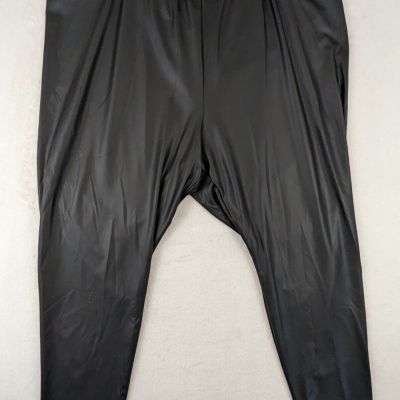 Torrid sz 5 or 5X Leggings Faux Leather black pleather elastic waist Q6