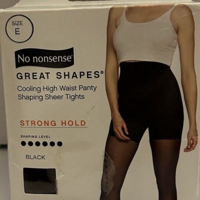 Ladies No Nonsense Great Shapes Cooling HighWaist PantyShaping SheerTights Black