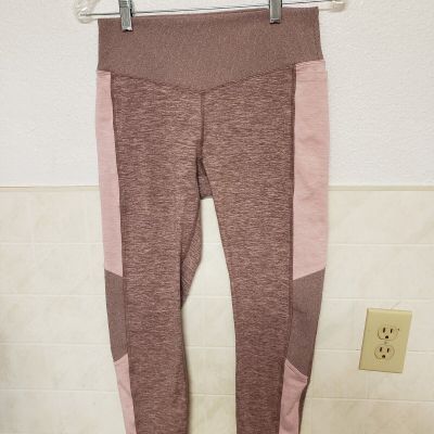 PINK Victoria's Secret Cozy Womens Med Pink Dusty Rose Stretch Workout Leggings