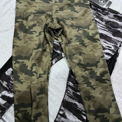 2 reflex 90 Degree ?High Waist Black Camo Womens Size S Workout $78