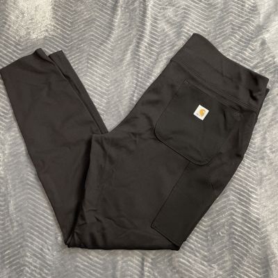 Womens Carhartt Force Midweight Pocket Utility Double Knee Leggings Black XL