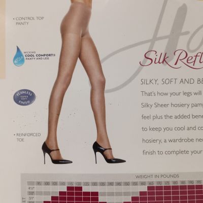 Hanes Pantyhose Silk Reflections Silky Sheer EF Natural Control Top Cool Comfort