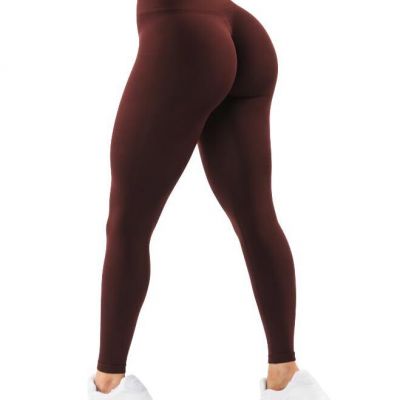 Amplify Workout Leggings for Women Seamless High Waist Butt X-Small, Sangria