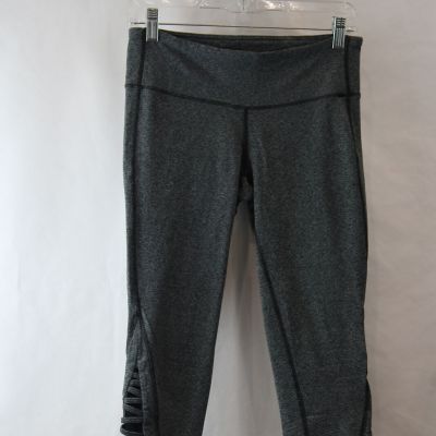 Athleta Women's Gray Heather Strappy Cut-Out Capri Leggings sz S