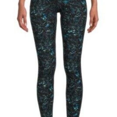 NOBO~ NEW?Junior's High Rise ANKLE Legging size S (3-5)~Teal partial chevron