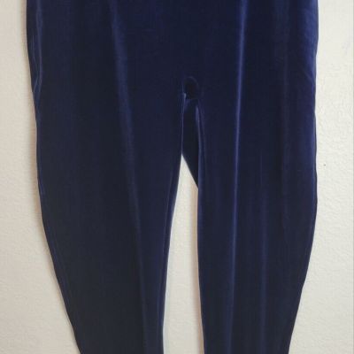 Spanx Velvet High Waisted Plus Size Leggings in Lapis Night Power Waist 3X