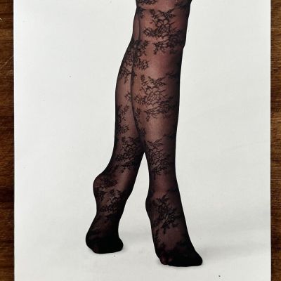 A New Day Ebony Floral Fashion Thigh-Highs Sz: S/M 100-150lbs NWT