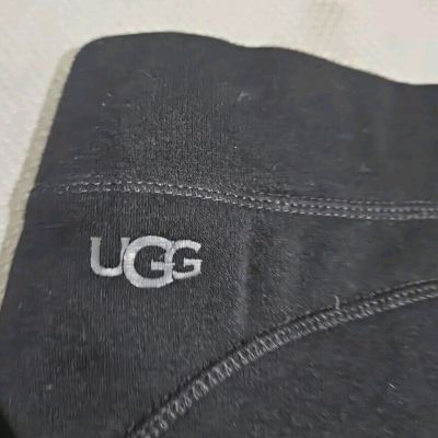 Ugg Pants Womens Large L Black Ashlee Double Knit Leggings Knit Stretch Logo