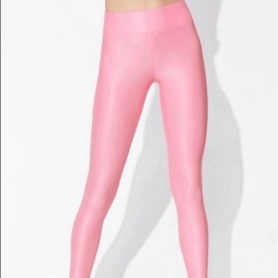 Carbon38 bubble gum pink shiny leggings