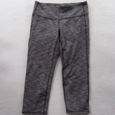 Athleta Womens Capri Leggings Size M Gray Wunder Under Crop II Diamond