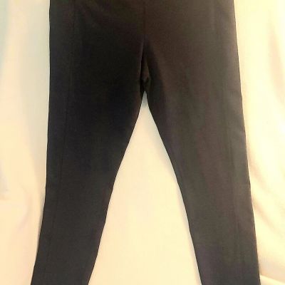 Tuff Athletics Womens Leggings Dk Gray Nylon Stretch Pockets Pull-On Sz XL