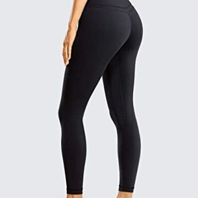 NEW NWT CRZ YOGA Naked Feeling Workout Leggings 7/8 High Waist Tight Large Navy