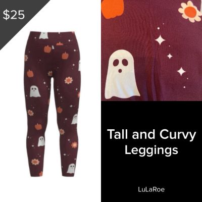 NEW Wicked Cute LuLaRoe Tall And Curvy TC Leggings 2024 Halloween Ghost Pumpkins