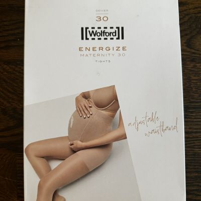 Wolford Energize Maternity Tights 30 Den New Size XS Fairly Light/White