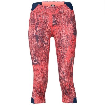 The North Face Motus Capri Tights Orange Blue Snake Small