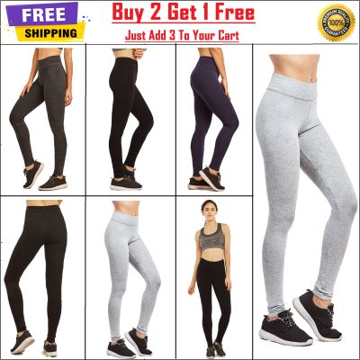 Womens Leggings Long Soft Cotton Stretchy High Waisted Workout Yoga Pant Fitness