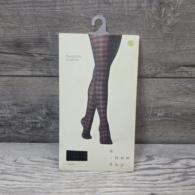 A New Day Women's Rattan Pattern Tights (Plaid)  Size Medium / Large New