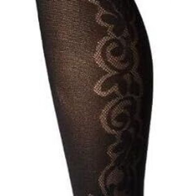 Hanes Womens Black Placed Scroll Tight Small H4