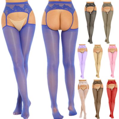 Womens Fishnet Cutout Crotchless Pantyhose See-through Stockings Tights Lingerie