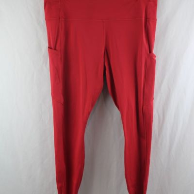 Lululemon Women's Red Pocket cropped Legging Sz 18