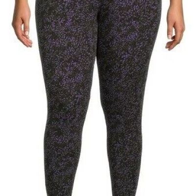 Terra & Sky~ NEW?Woman's PLUS Ankle legging's size 0X~Purple/black grape fizz