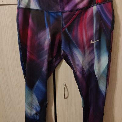 Nike Dri-Fit Epic Kaleidoscope Rainbow Running Leggings Size Large