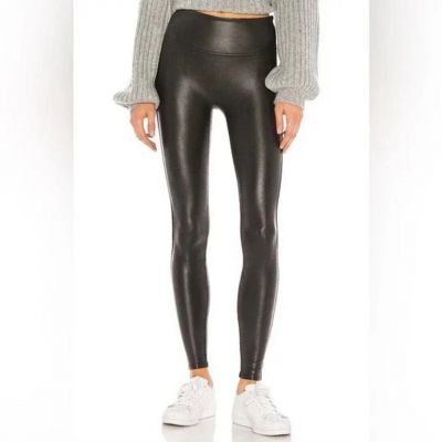 SPANX Women’s Faux Black Leather Leggings NWOT Size Small