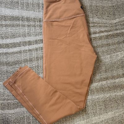 Prana Leggings Womens- LARGE Stretch Lightweight Casual Workout Brown/Rust