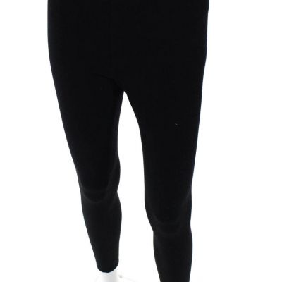 Alaia Womens High-Rise Elastic Waist Ankle Length Pants Leggings Black Size 40