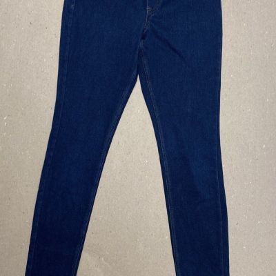 HUE LEGGINGS Women's 75perc Cotton 4perc Spandex Indigo Blue Xs #62856