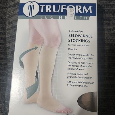 Truform Anti-Embolism Stockings Knee High Open Toe: 18 mmHg S BEIGE (0808BG-S)