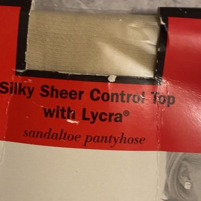 Talbots Silky Sheer Control Top Lycra SandalToe Pantyhose Size A Seashell Set 2