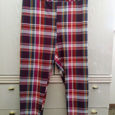 Terra & Sky PLUS Women's Brushed Plaid Ankle Leggings SIZE 4X (28W-30W)