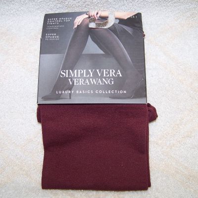 NWT SIMPLY VERA WANG PORT ROYALSUPER OPAQUE CONTROL TOP LUXURY TIGHTS SIZE 1 NEW