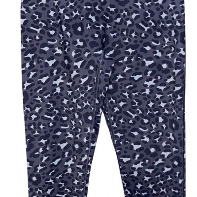 Aerie Offline Leggings Leopard Print Blue Women’s Large Full Length High Waisted