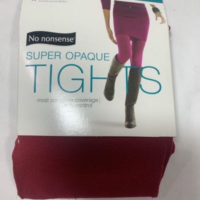 No Nonsense Super Opaque Control Top Tight Deep Red Size L Large