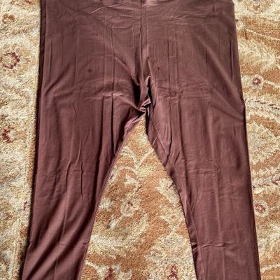 Old Navy Size 4X Leggings HIGH WAISTED JERSEY ANKLE LEGGINGS Brown Stretch  F