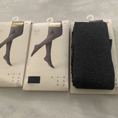 SEXY BEAUTIIFUL ELEGANT WOMEN GRAY HEATHER OPAQUE TIGHTS LOT 1X BRAND NEW