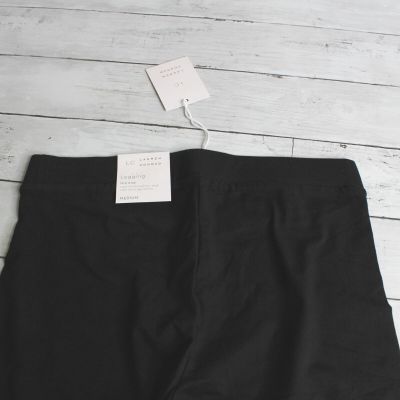 LC Lauren Conrad Women's Black Basic Leggings Size M Mid Rise Skinny Leg