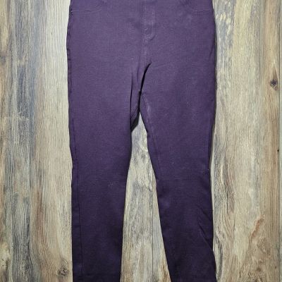 Spanx Jeggings Purple Pull On Pockets Leggings Pants Size XL