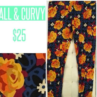 New/Never Worn Size TC (Tall & curvy) Lularoe leggings, Roses Floral